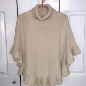 NWOT AKEMI + KIN Gorgeous Cream Colored Poncho Sweater with Arm Holes